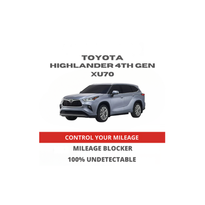 ToyotaHighLander4thGenXU70MileageBlockerStopperCanbusFilter