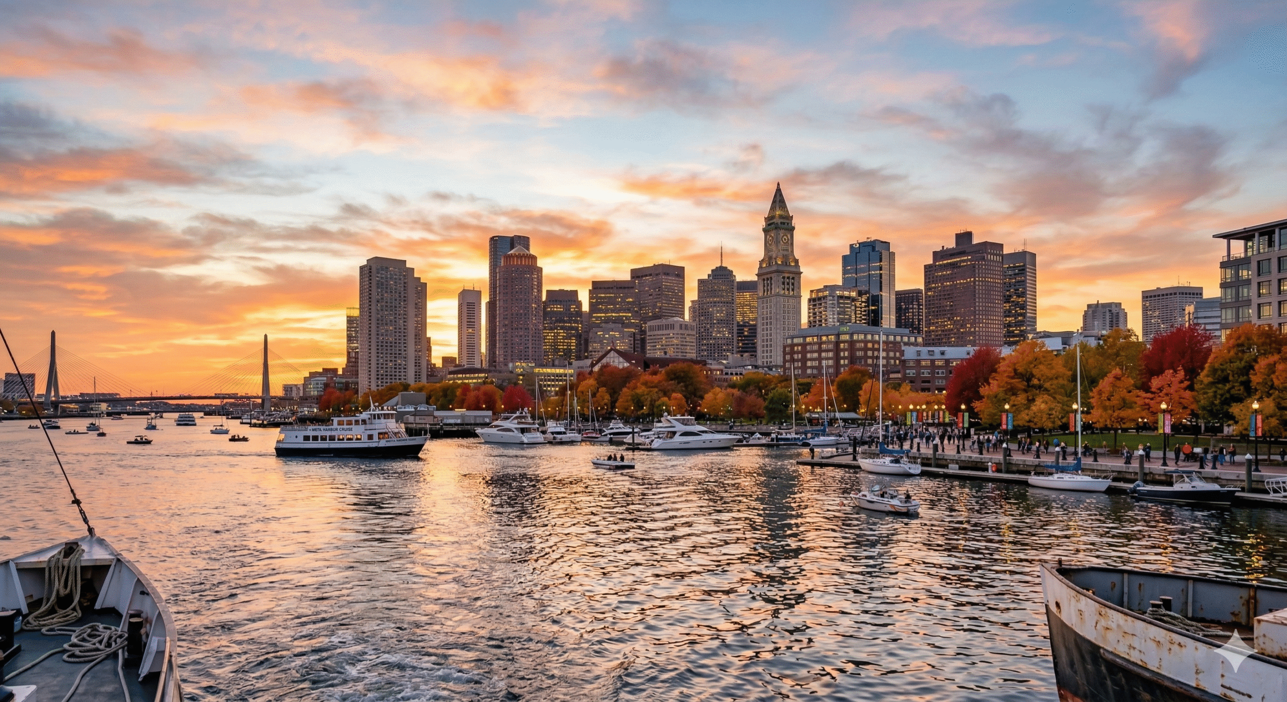 Mileage Blocker Boston Massachusetts City Skyline