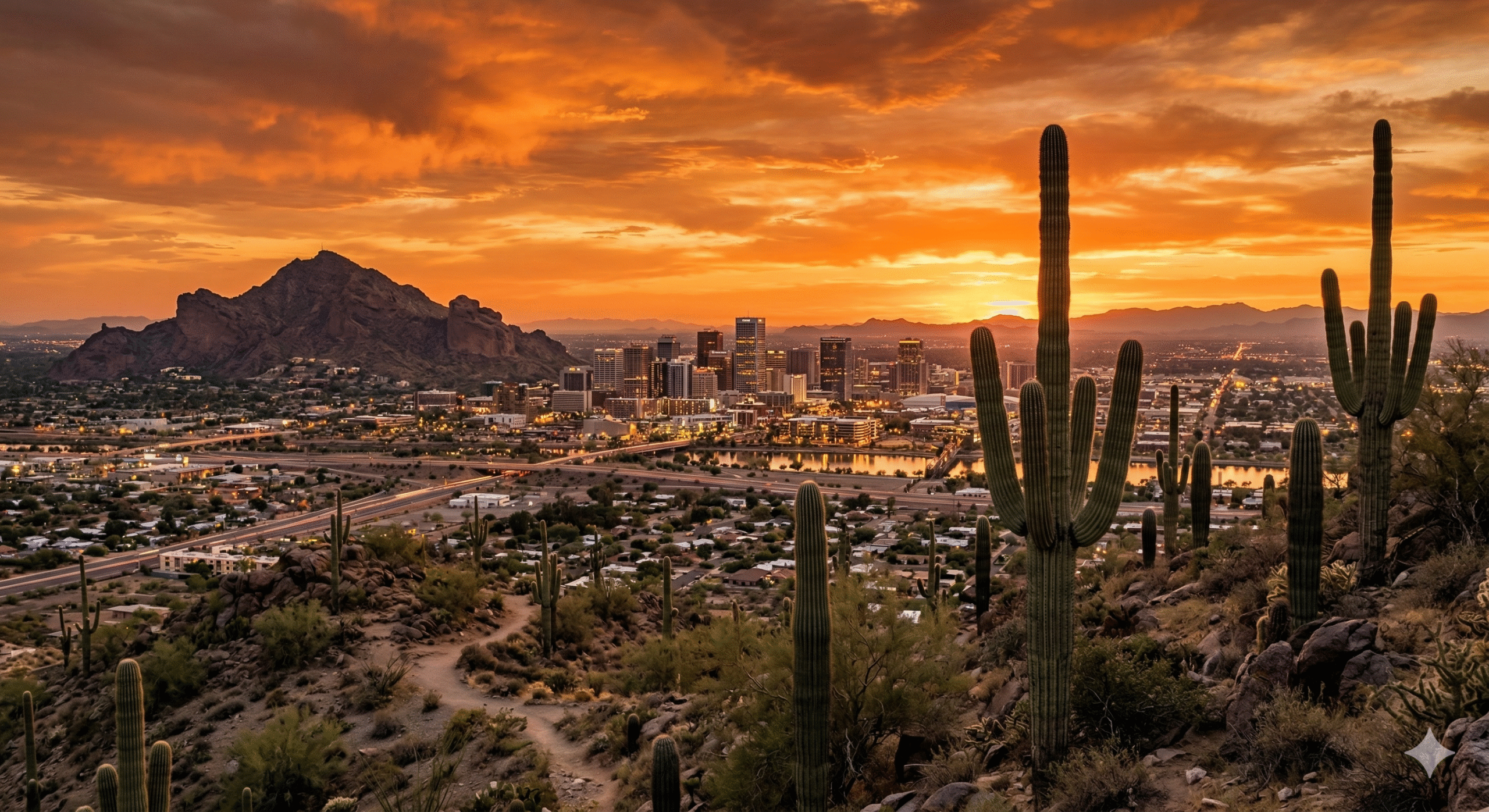 Mileage Blocker Phoenix Arizona City Skyline